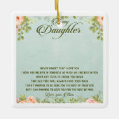 Zu meiner Tochter Keramikornament (Vorderseite)