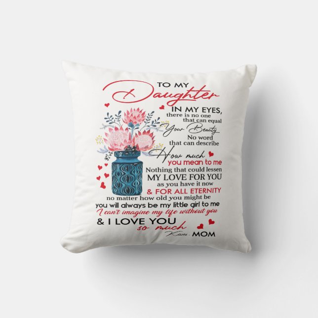 Zu meiner Tochter Kissen (Vorderseite)