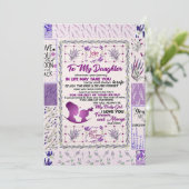 Zu meiner Tochter, meinem kleinen Mädchen in der L Einladung (Stehend Vorderseite)