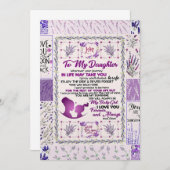 Zu meiner Tochter, meinem kleinen Mädchen in der L Einladung (Vorne/Hinten)