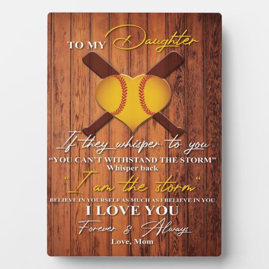 Zu meiner Tochter | Niedlich zu meinem Geschenk Fotoplatte (Vorderseite)