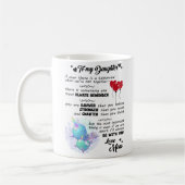 Zu meiner Tochter - Sie sind tapfer als Sie glaube Kaffeetasse (Links)