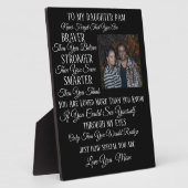 Zu meiner Tochter, Sohn, Schwester, Bruder, etc. Fotoplatte (Seite)