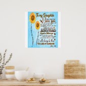 Zu meiner Tochter | Sonderbrief an meine Tochter Poster (Küche)