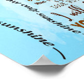 Zu meiner Tochter | Sonderbrief an meine Tochter Poster (Ecke)