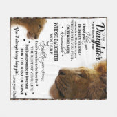 Zu meiner Tochter Vergiss nie, dass ich dich Liebe Fleecedecke (Vorderseite (Horizontal))