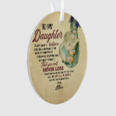 Zu meiner Tochter von Mama Ornament (Vorderseite)