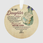 Zu meiner Tochter von Mama Ornament (Vorderseite)