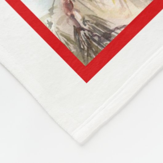 Zu meiner Tochter will ich dir wie ein roter Vogel Fleecedecke (Ecke)