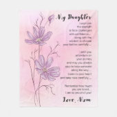 Zu meiner Tochter wünsche ich dir die Kraft Fleecedecke (Vorderseite)