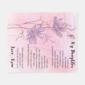 Zu meiner Tochter wünsche ich dir die Kraft Fleecedecke (Vorderseite (Horizontal))