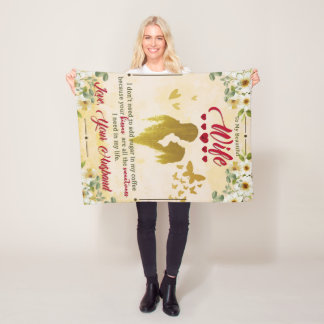 Zu meiner wunderschönen Ehefrau von den Geschenken Fleecedecke