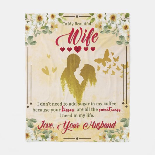 Zu meiner wunderschönen Ehefrau von den Geschenken Fleecedecke (Vorderseite)