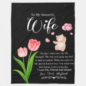 Zu meiner wunderschönen Ehefrau von der Blume von Fleecedecke (Vorderseite)