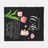 Zu meiner wunderschönen Ehefrau von der Blume von Fleecedecke (Vorderseite (Horizontal))