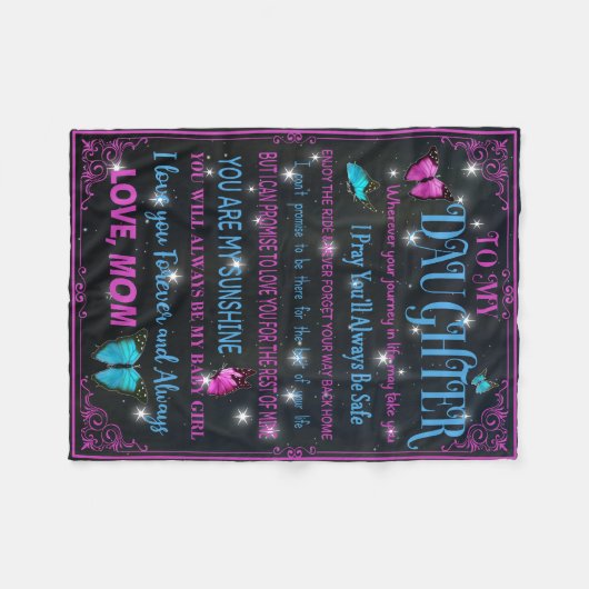 zu meiner wunderschönen Tochter, Geschenk von der Fleecedecke (Vorderseite (Horizontal))