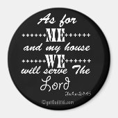 Zu mir und meinem Haus gotGod316.com Scripture Magnet (Vorne)