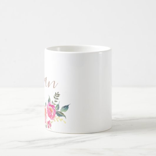 zu mit Monogramm personalisierter Name Kaffeetasse (Mittel)