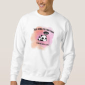 Zu müde, um Niedlich Panda zu funktionieren Sweatshirt (Vorderseite)