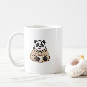 Zu müde, um zu funktionieren Panda Coffee Cartoon Kaffeetasse