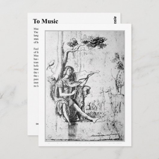 ZU MUSIK POSTKARTE (Vorne/Hinten)