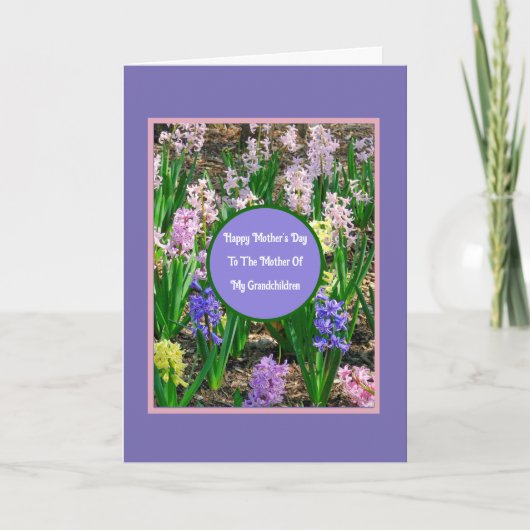 ZU MUTTER MEINER GROSSKINDER/GLÜCKLICHER MUTTER-TA KARTE (Vorderseite)