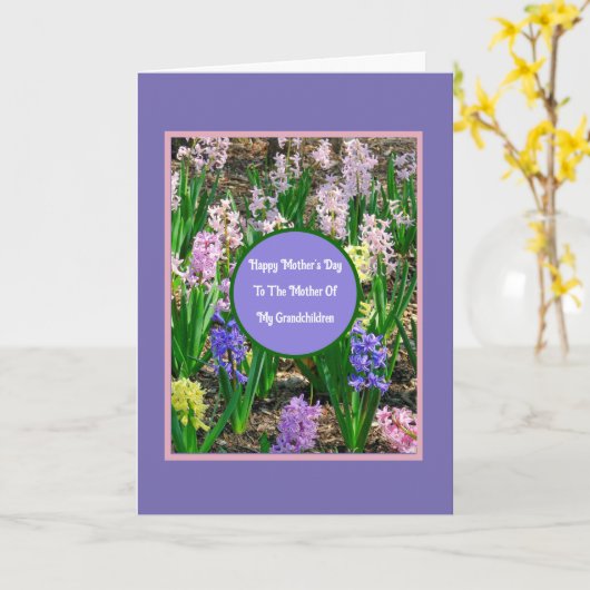 ZU MUTTER MEINER GROSSKINDER/GLÜCKLICHER MUTTER-TA KARTE (Gelbe Blume)