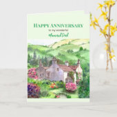 Zu Mutter und Vater zum Jubiläum Rydal Garten Karte (Gelbe Blume)