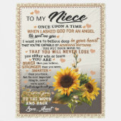 Zu My Niece I Liebe Sie zum Mond und zurück Fleecedecke (Vorderseite)