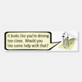"Zu Nah fahren?" Clippy Autoaufkleber (Vorne)