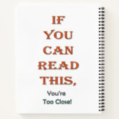 Zu nah notizbuch (Rückseite)