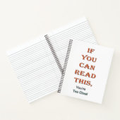 Zu nah notizbuch (Innenseite)