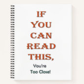 Zu nah notizbuch (Vorderseite)