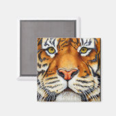 Zu Nah - Sibirisches Tiger-Magnet Magnet (Vorderseite/Rückseite)