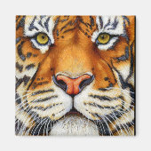 Zu Nah - Sibirisches Tiger-Magnet Magnet (Vorne)