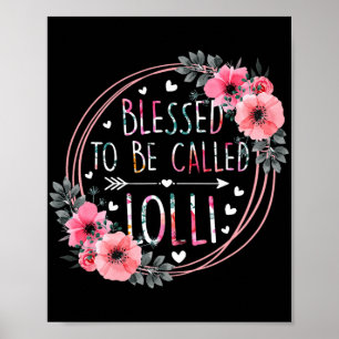 Zu nennen Lolli Mütter Tag Granmda Blume Flor Poster
