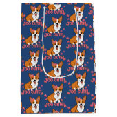 Zu Niedlich Corgi Mittlere Geschenktüte (Rückseite)