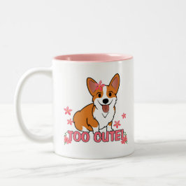 Zu Niedlich Corgi Zweifarbige Tasse