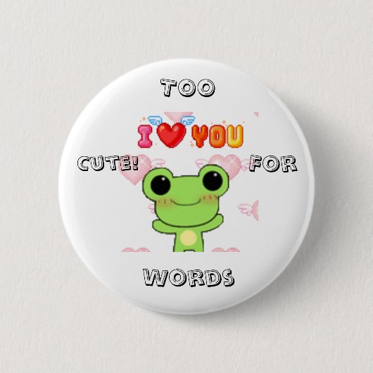 Zu niedlich! für Wörter Button (Vorderseite)