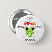 Zu niedlich! für Wörter Button (Vorne & Hinten)