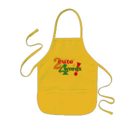Zu Niedlich für Wörter Text Graphic Kinderschürze