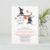 Zu Niedlich, Halloween Costume Party zu sprechen Einladung (Stehend Vorderseite)