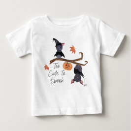 Zu Niedlich, Halloween Watercolor Bats Baby zu spr Baby T-shirt