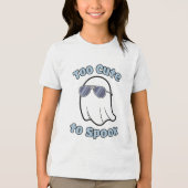 Zu niedlich, Halloween zu verspochen Tri-Blend Shirt (Vorderseite)