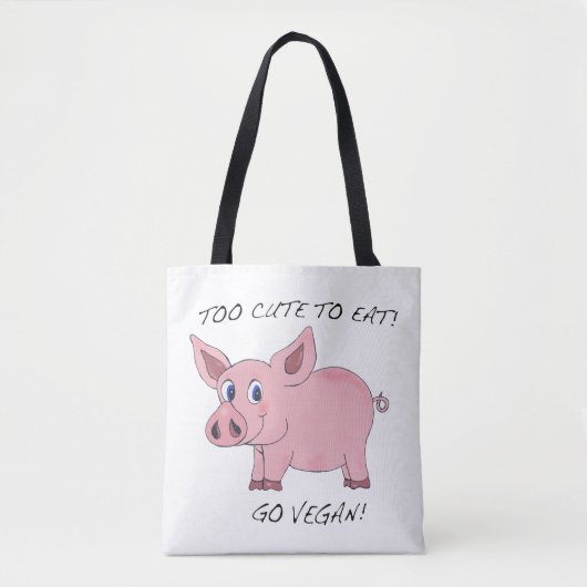 Zu niedlich Schwein-Tasche essen Tasche (Vorderseite)