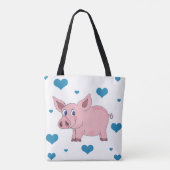 Zu niedlich Schwein-Tasche essen Tasche (Rückseite)