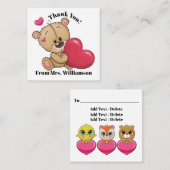 Zu Niedlich Teddy Bären Danke / etc. - Sehen Sie z Quadratische Visitenkarte (Vorne/Hinten)
