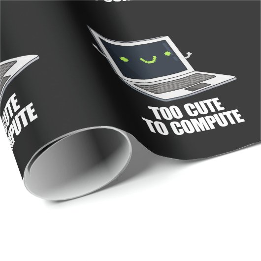 Zu Niedlich, um den "Funny Computer Pun Dark BG" z Geschenkpapier (Rolleneckpunkt)