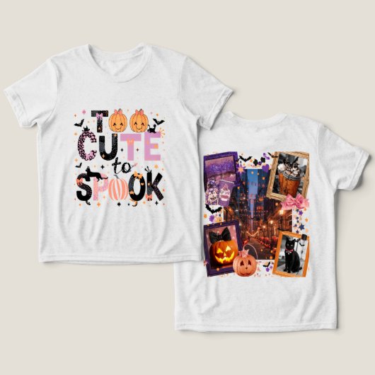 Zu Niedlich, um den Lila Spooky-Glitzer zu spreche Tri-Blend Shirt (Design Vorderseite & Rückseite)