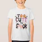 Zu Niedlich, um den Lila Spooky-Glitzer zu spreche Tri-Blend Shirt (Vorderseite)